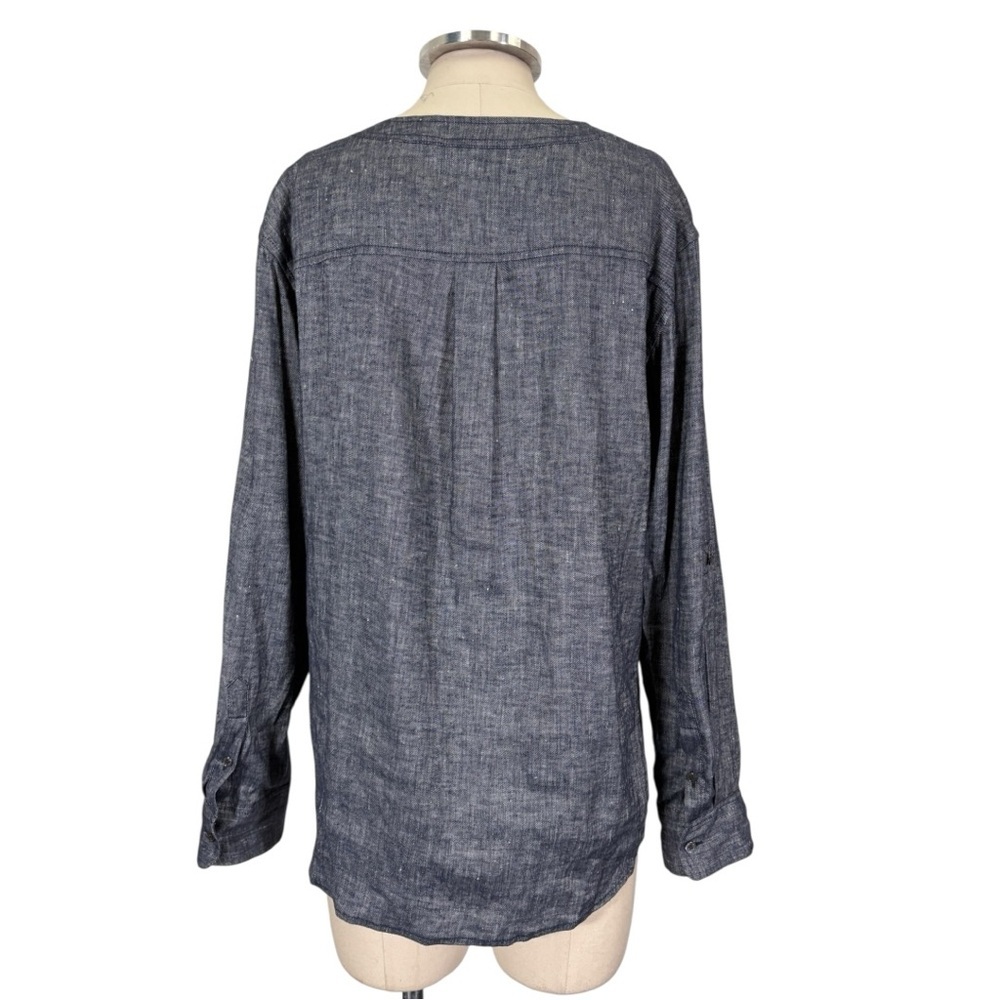 Theory Trisalta Linen Top Size Large - Picture 4 of 12